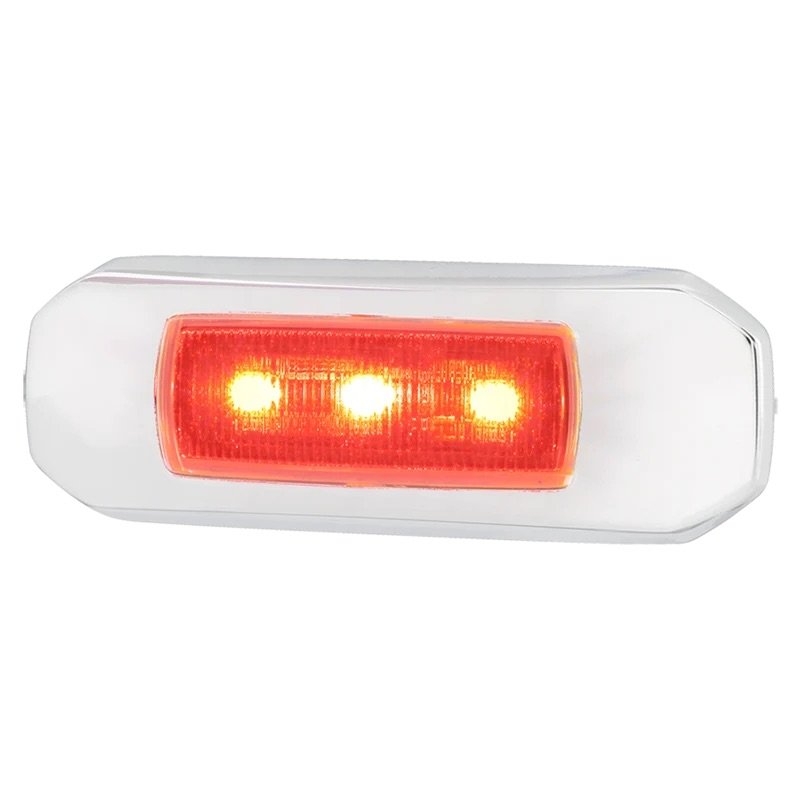 Narva Model 68 LED Courtesy Lamp White Bezel Red/White Light 9-33V