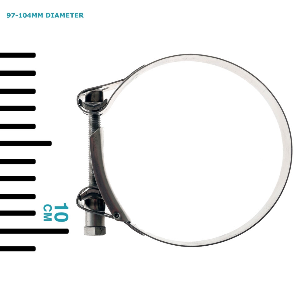 V-Quipment Stainless Steel Heavy Duty Hose Clamp 97-104mm Diameter