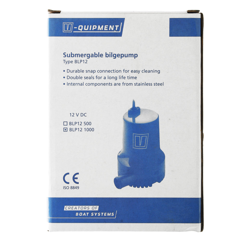 V-Quipment BLP121000 Waterproof Bilge Pump 3800L/hr 12v