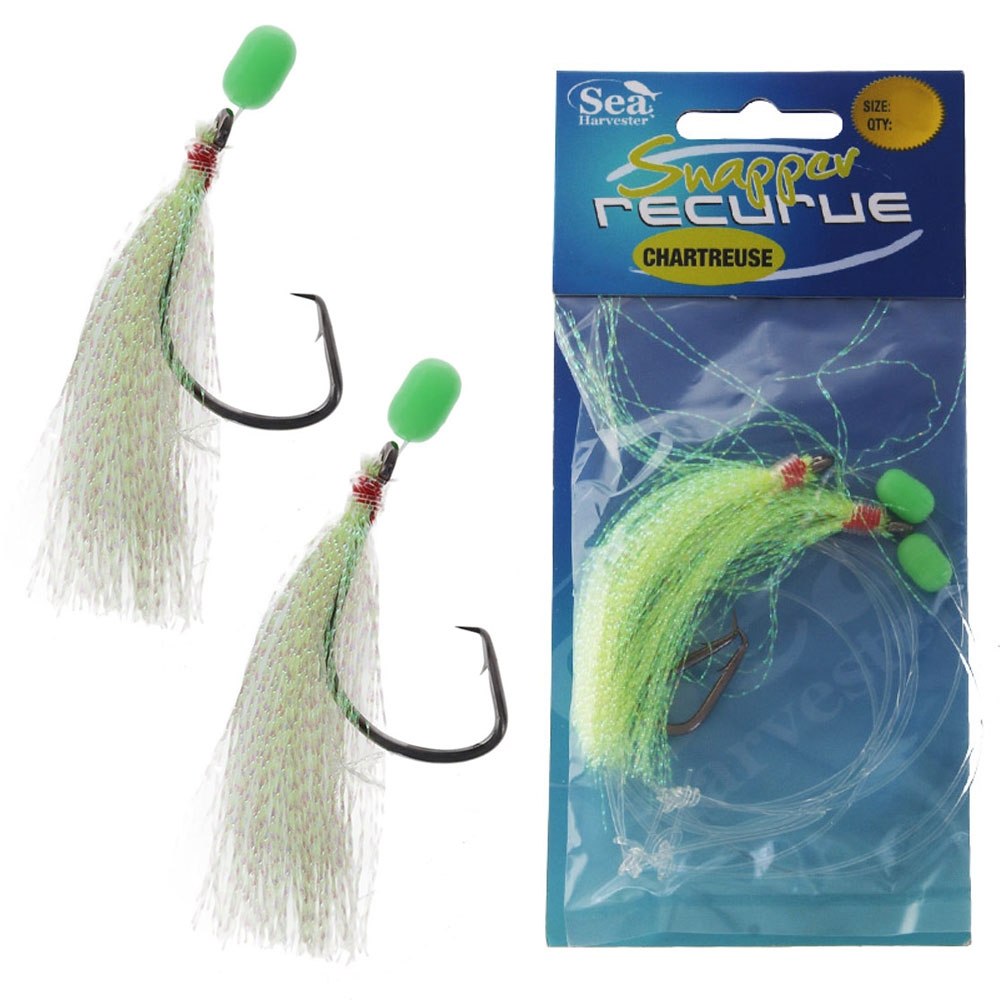 Sea Harvester Snapper Recurve Flasher Rig 8/0 Chartreuse