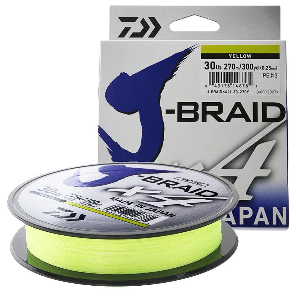 Daiwa X4 J-Braid Yellow 270m
