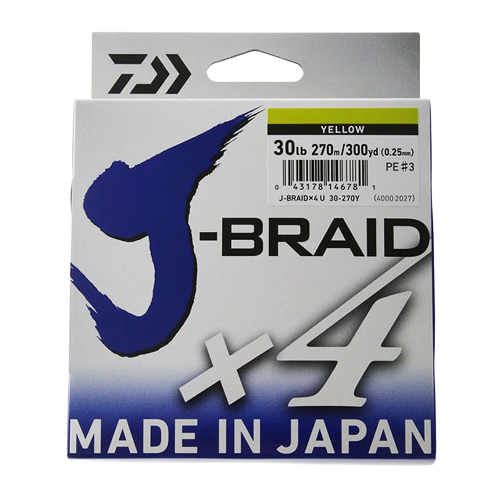 Daiwa X4 J-Braid Yellow 270m