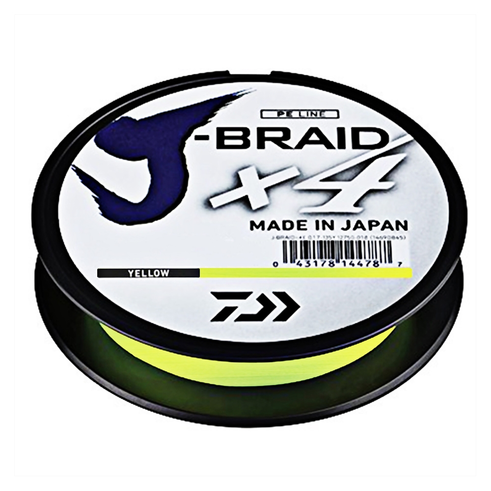 Daiwa X4 J-Braid Yellow 135m 10lb