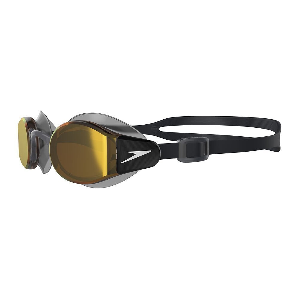 Speedo Mariner Pro Mirror Adult Swimming Goggles Black/Fire Gold