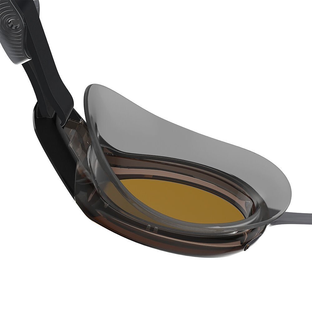 Speedo Mariner Pro Mirror Adult Swimming Goggles Black/Fire Gold