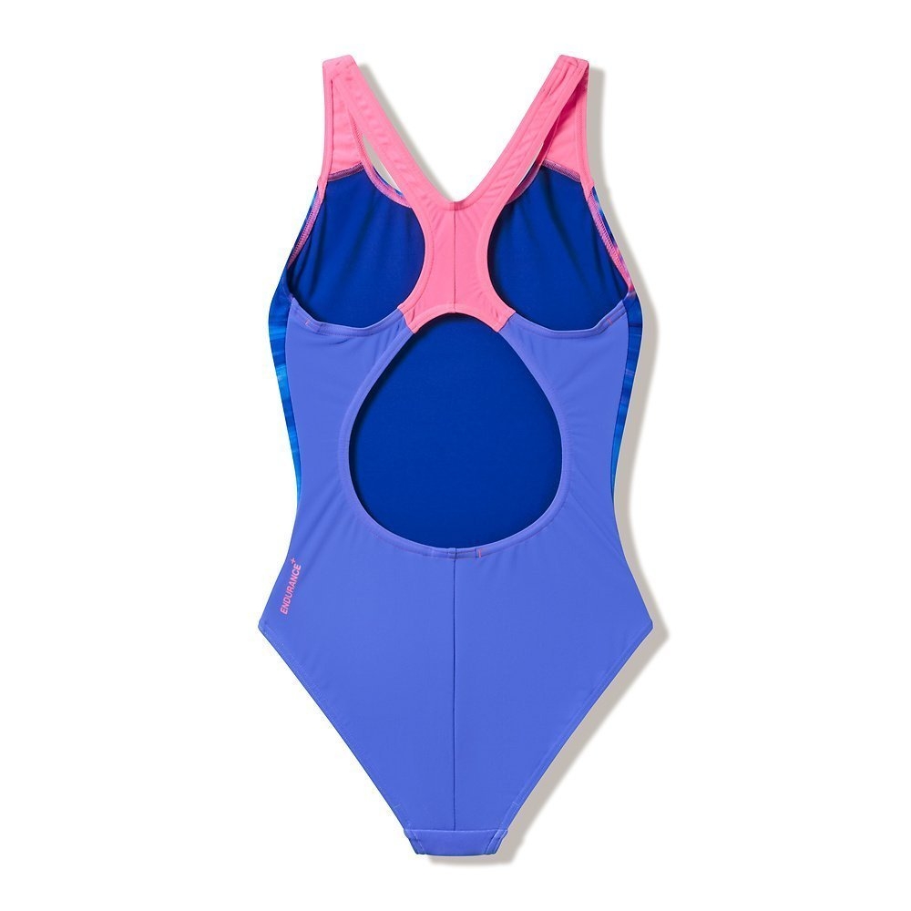 Speedo Engineered Print Splashback Junior Girls One Piece Swimwear
