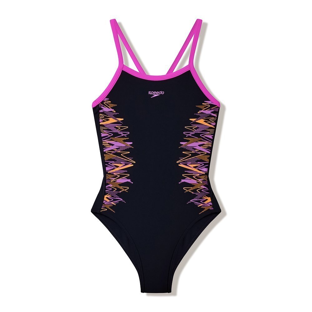 Speedo Placement Muscleback Thin Strap Junior Girls One Piece Swimsuit