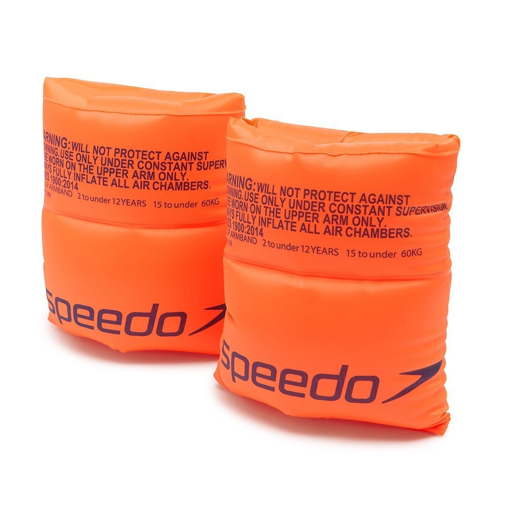 Speedo Roll Up Inflatable Armbands Floats Orange