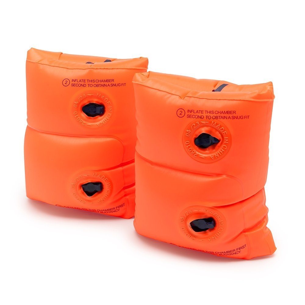 Speedo Roll Up Inflatable Armbands Floats Orange