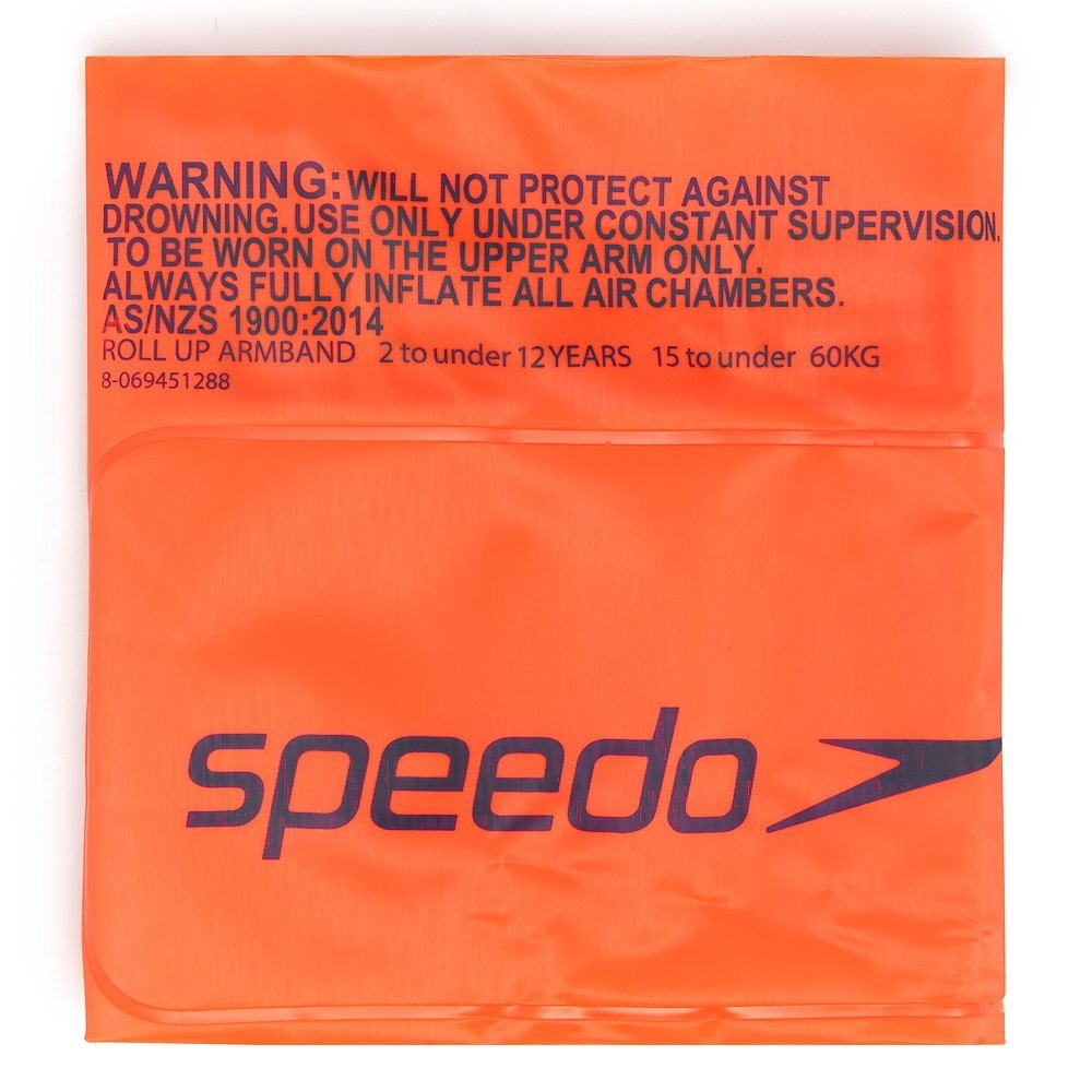 Speedo Roll Up Inflatable Armbands Floats Orange
