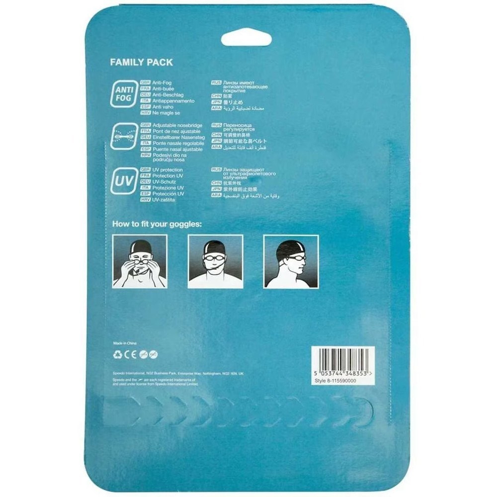 Speedo Multipack Swimming Goggles Assorted Qty 3