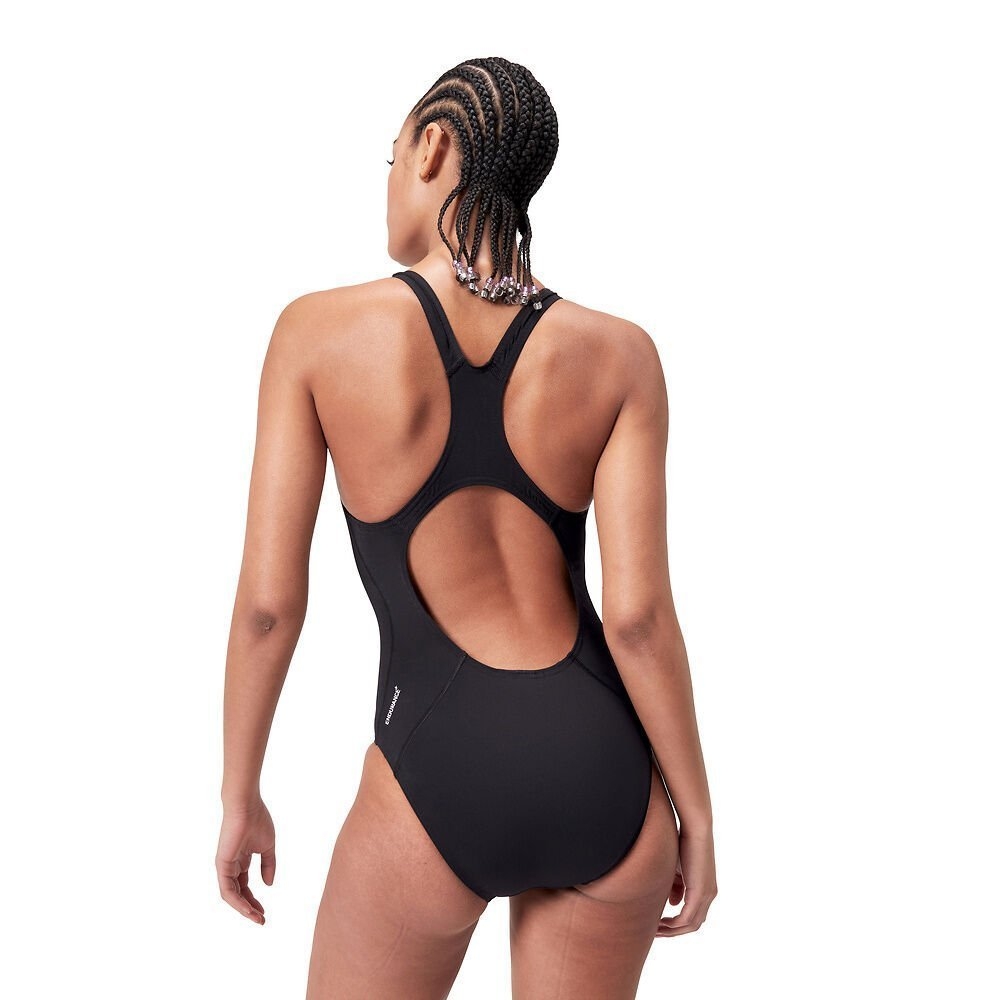 Speedo Endurance+ Medalist 1-Piece Womens Swimsuit Black