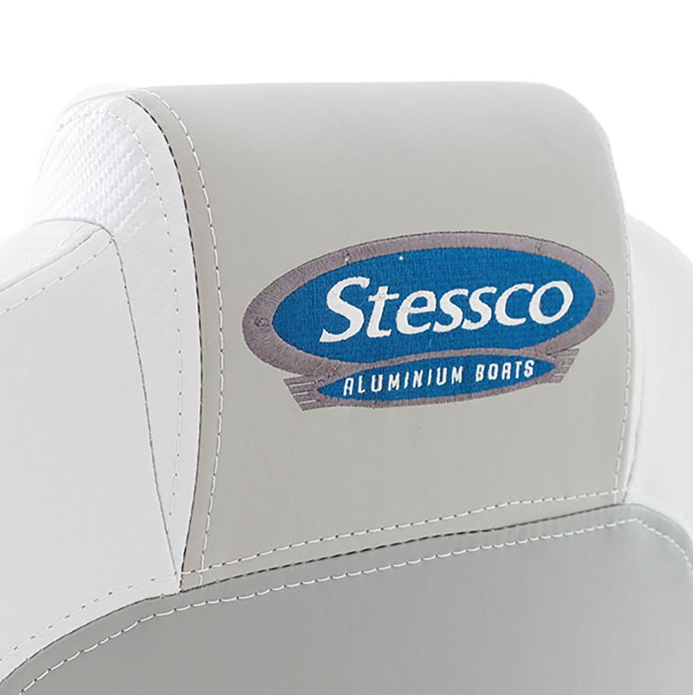 Stessco High Back Boat Helm Seat with Adjustable Bolster and Boat Seat Pedestal