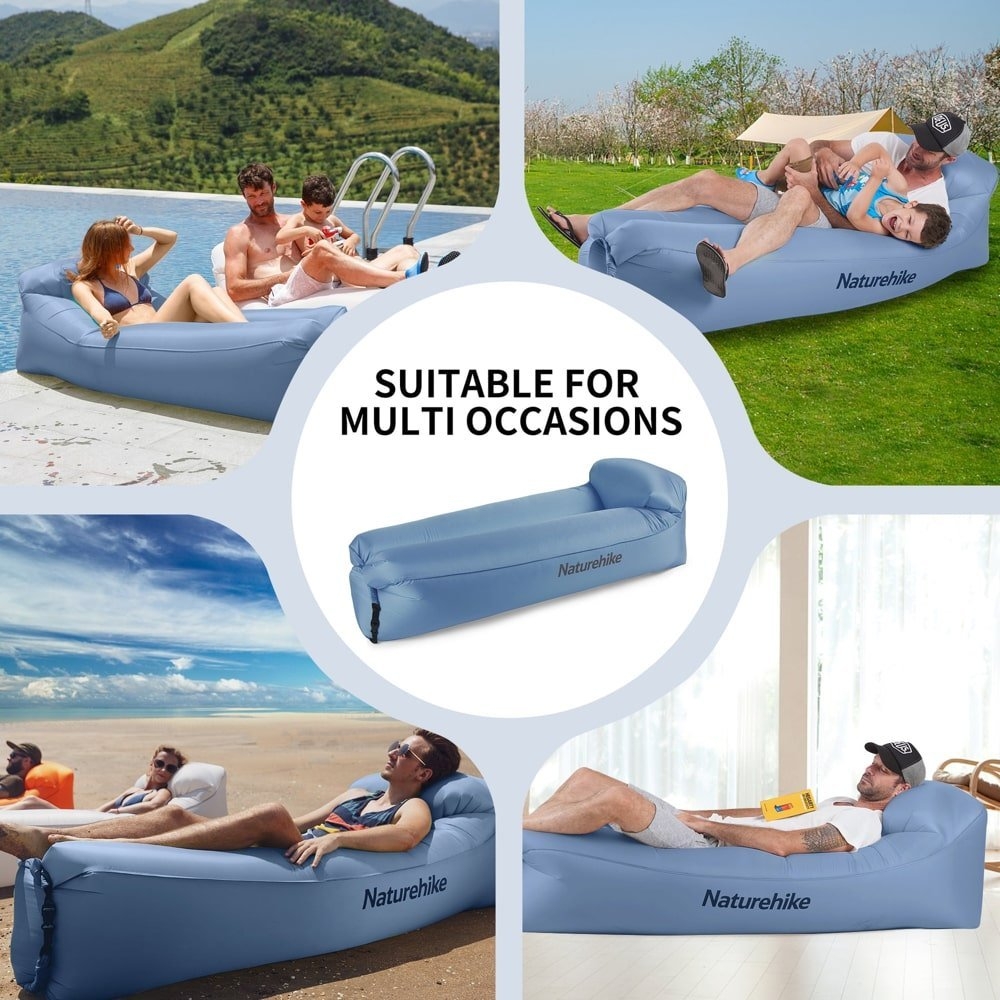 Naturehike Double Lazy Inflatable Sofa with Pillow Grey