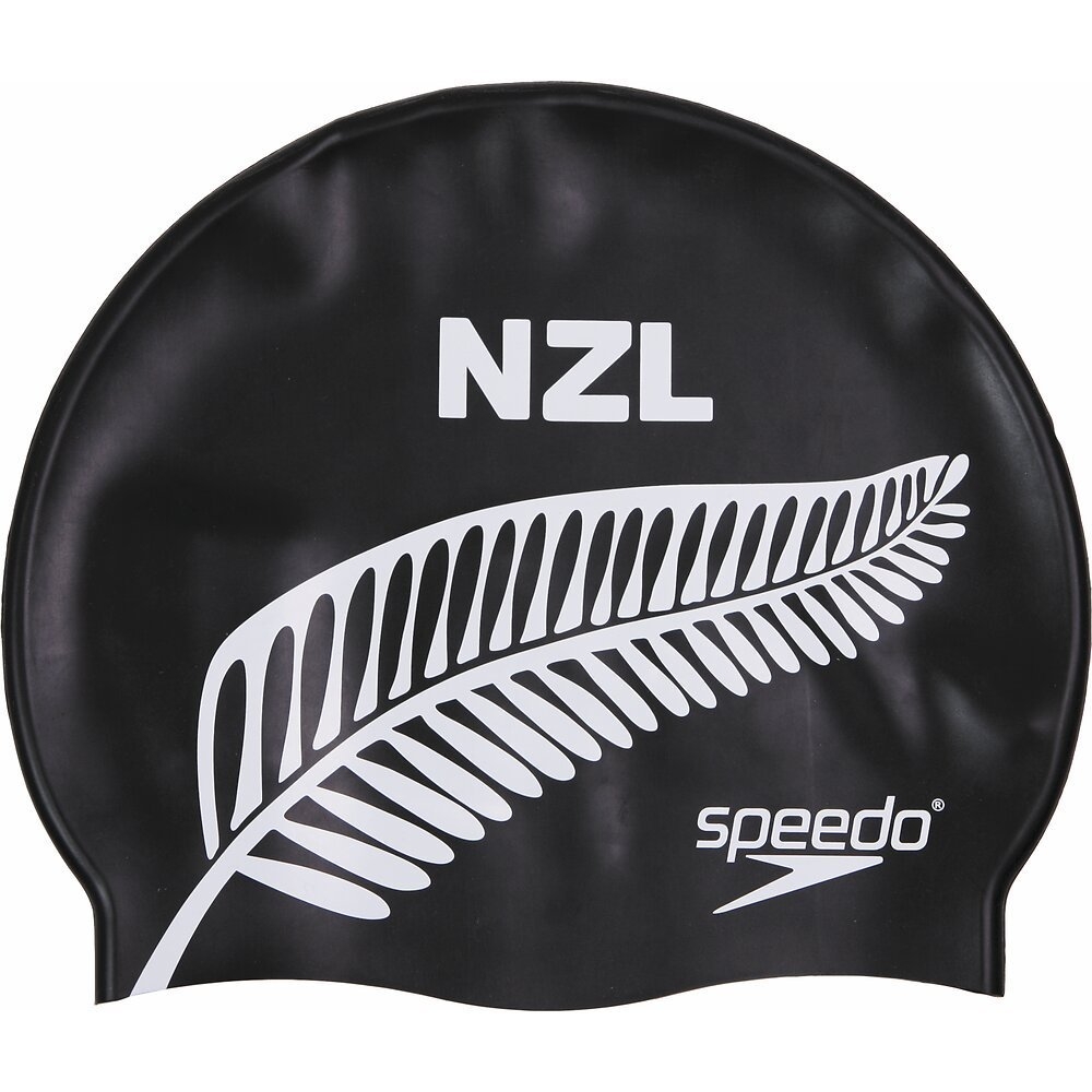 Speedo New Zealand Moulded Silicone Swim Cap Black