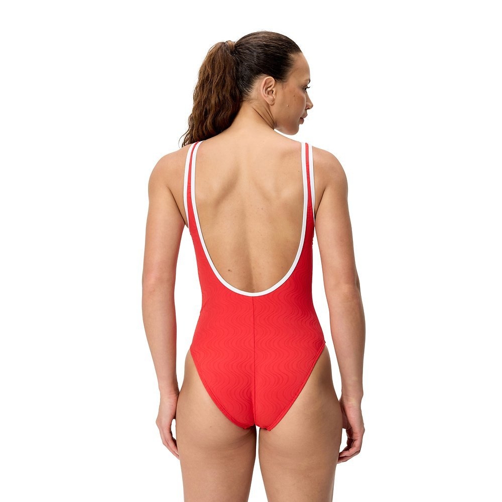 Speedo Textured Bound Scoop Womens One Piece Swimsuit