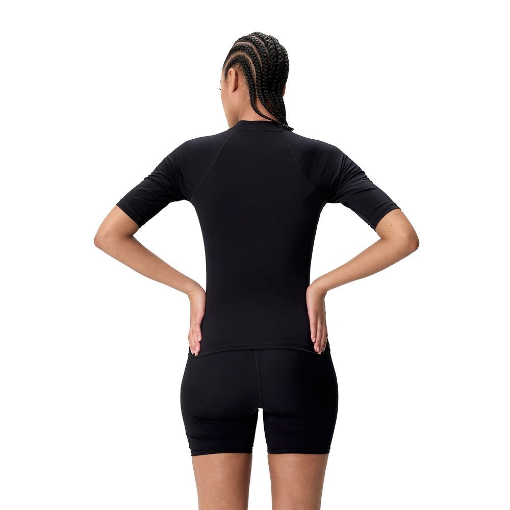 Speedo Classic Logo UPF40+ Womens Short Sleeve Rash Top