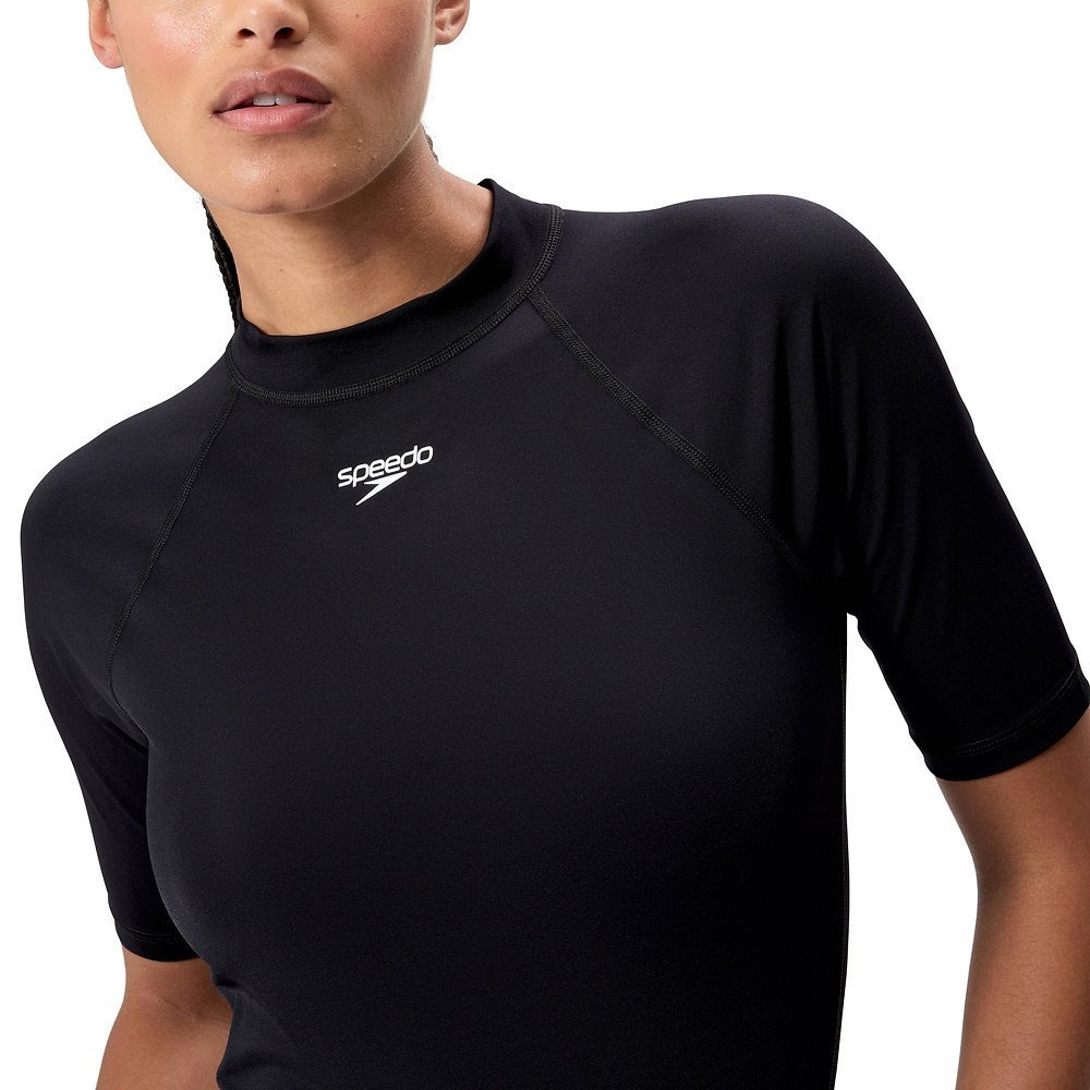 Speedo Classic Logo UPF40+ Womens Short Sleeve Rash Top