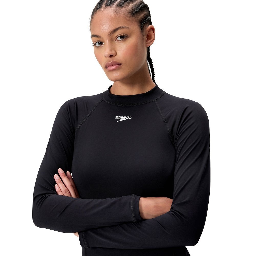 Speedo Classic UPF40+ Womens Logo Long Sleeve Rash Top