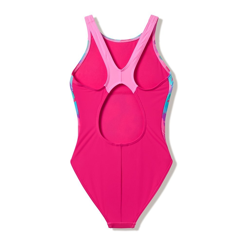 Speedo Print Pulseback Junior Girls One Piece Swimsuit