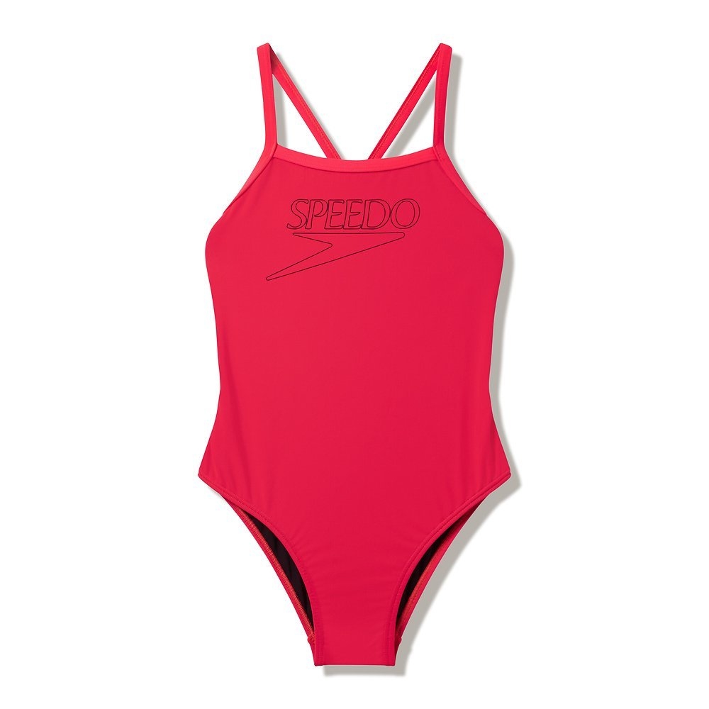 Speedo Endurance+ Logo Thinstrap Junior Girls One Piece Swimsuit