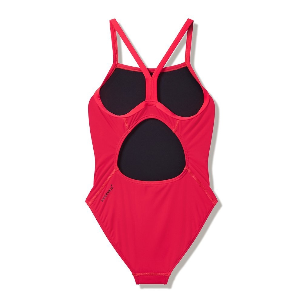 Speedo Endurance+ Logo Thinstrap Junior Girls One Piece Swimsuit
