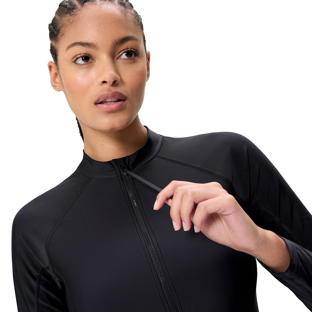 Speedo Zip UPF40+ Womens Long Sleeve Top