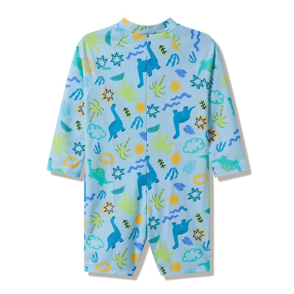 Speedo Print UPF40+ Long Sleeve Toddler Girls Zip One Piece Swimsuit