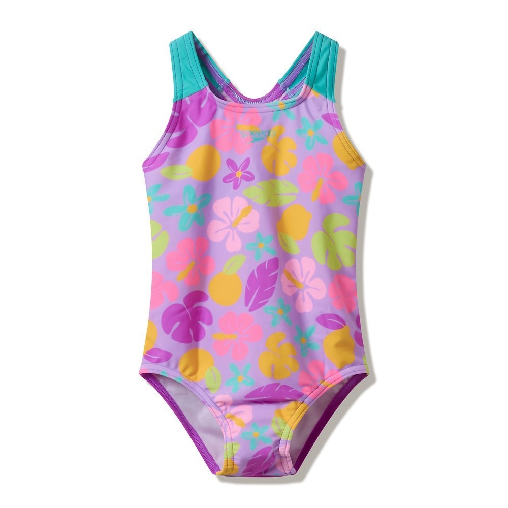 Speedo Print Toddler Girls One Piece Swimsuit