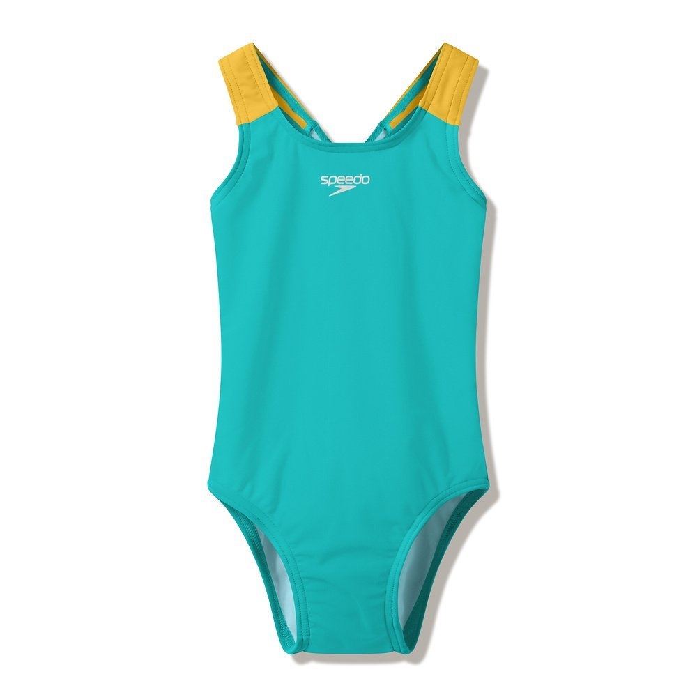 Speedo Solid Medalist Toddler Girls One Piece Swimsuit