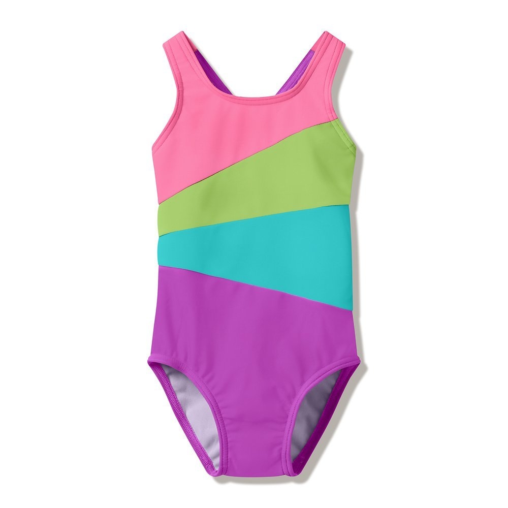 Speedo Radiating Splice Toddler Girls One Piece Swimsuit