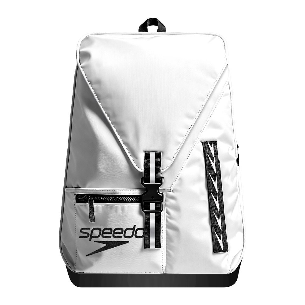 Speedo Vanquisher Backpack with Water Resistant Removable Kit Bag 35L Bright White