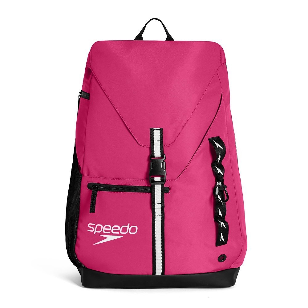 Speedo Vanquisher Backpack with Water Resistant Removable Kit Bag 35L Punchy Pink