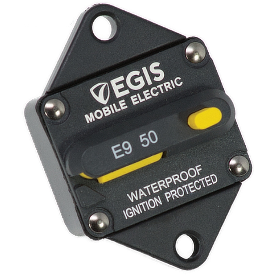 Egis Mobile Electric Thermal Circuit Breaker 50 A Panel Mount