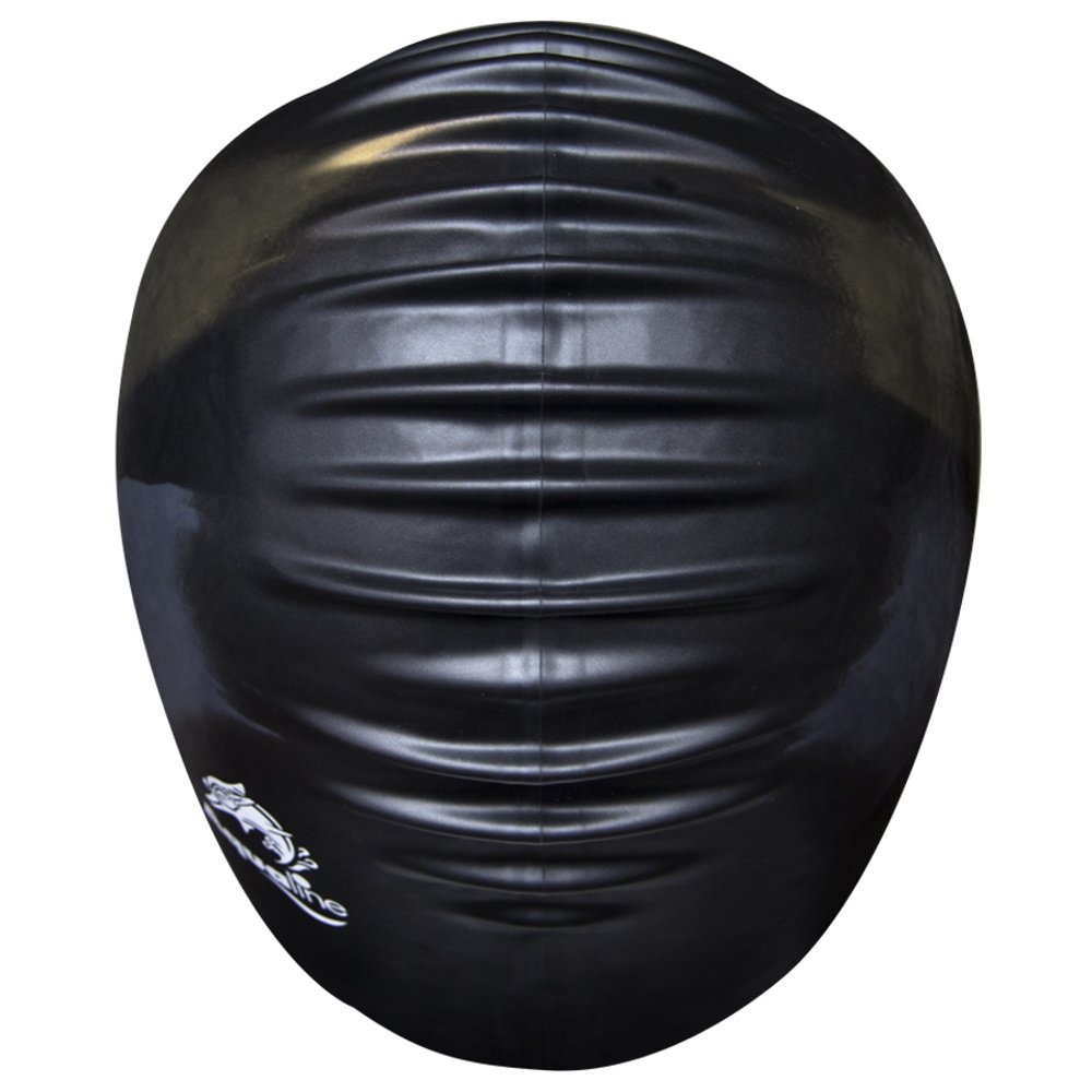 Aqualine Multi-Colour Silicone Swim Cap Black