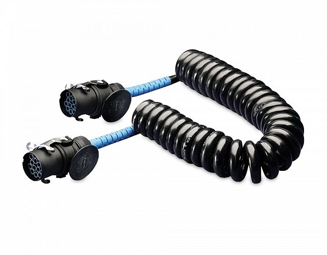 Hella Marine Trailer 15-Pole Spiral Coil Electrical Connector Cable 24V