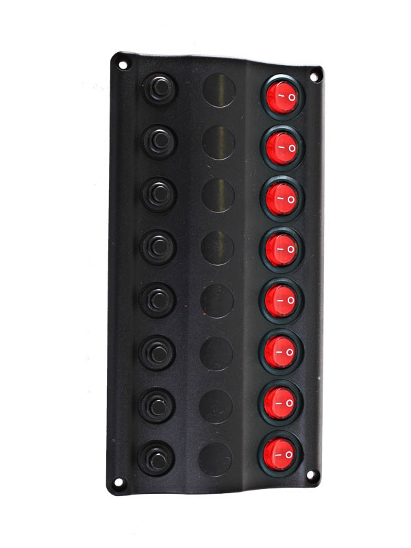 Wave LED Switch Panel incl Circuit Breakers 8 Way
