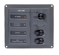AC Circuit Breaker Panel without Meters - RV 2W 240V 50Hz - Black Thumbnail AC Circuit Breaker Panel without Meters - RV 2W 240V 50Hz - Black