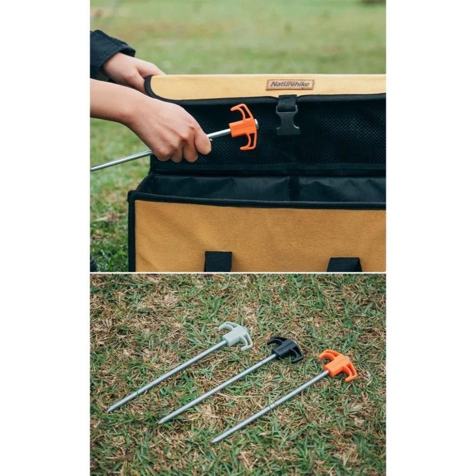 Naturehike Galvanized Tent Pegs Orange 25cm Qty 2
