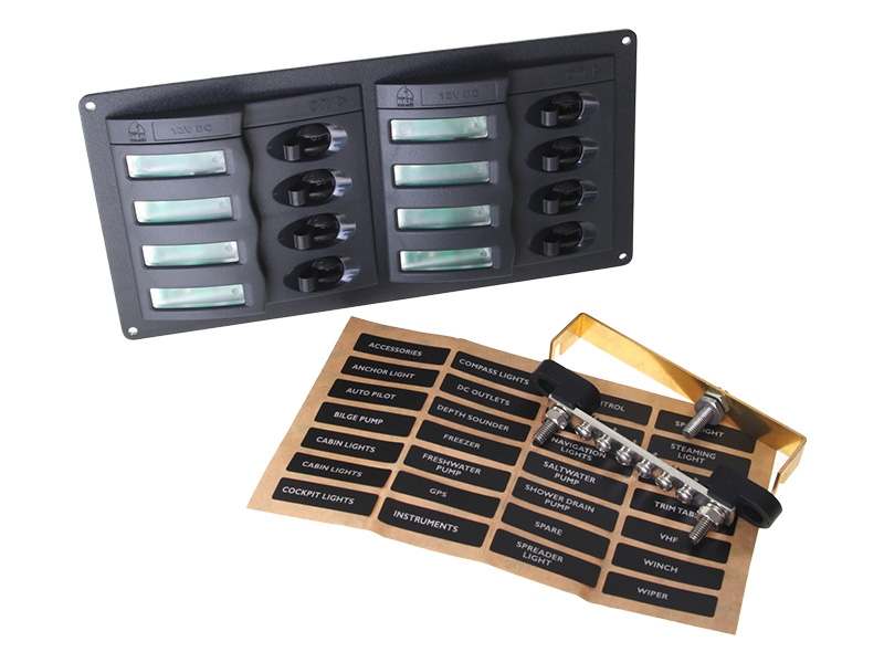 BEP 901H 8-Way Circuit Breaker Switch Panel DC