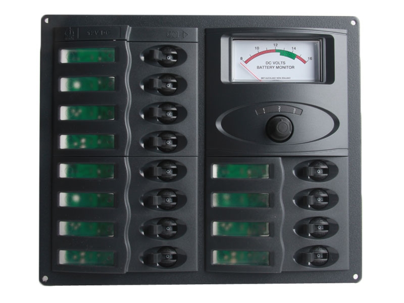 BEP 902-AM Marine 12-Way Circuit Breaker Switch Panel