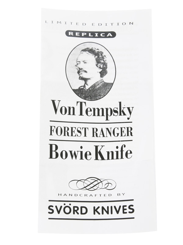 Svord Von Tempsky Bowie Knife with Hardwood Handle 28cm