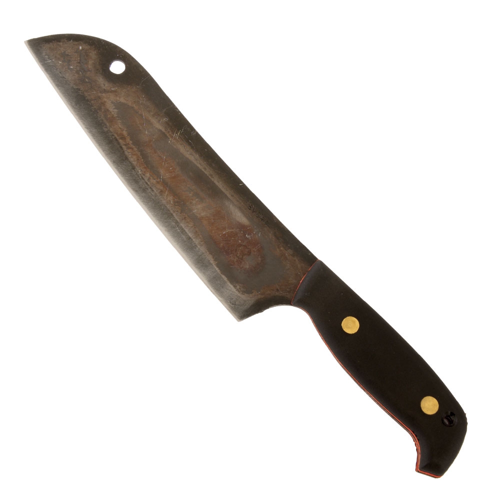 Svord Carbon Steel Kiwi Santoku Knife with Black Handle 18.5cm