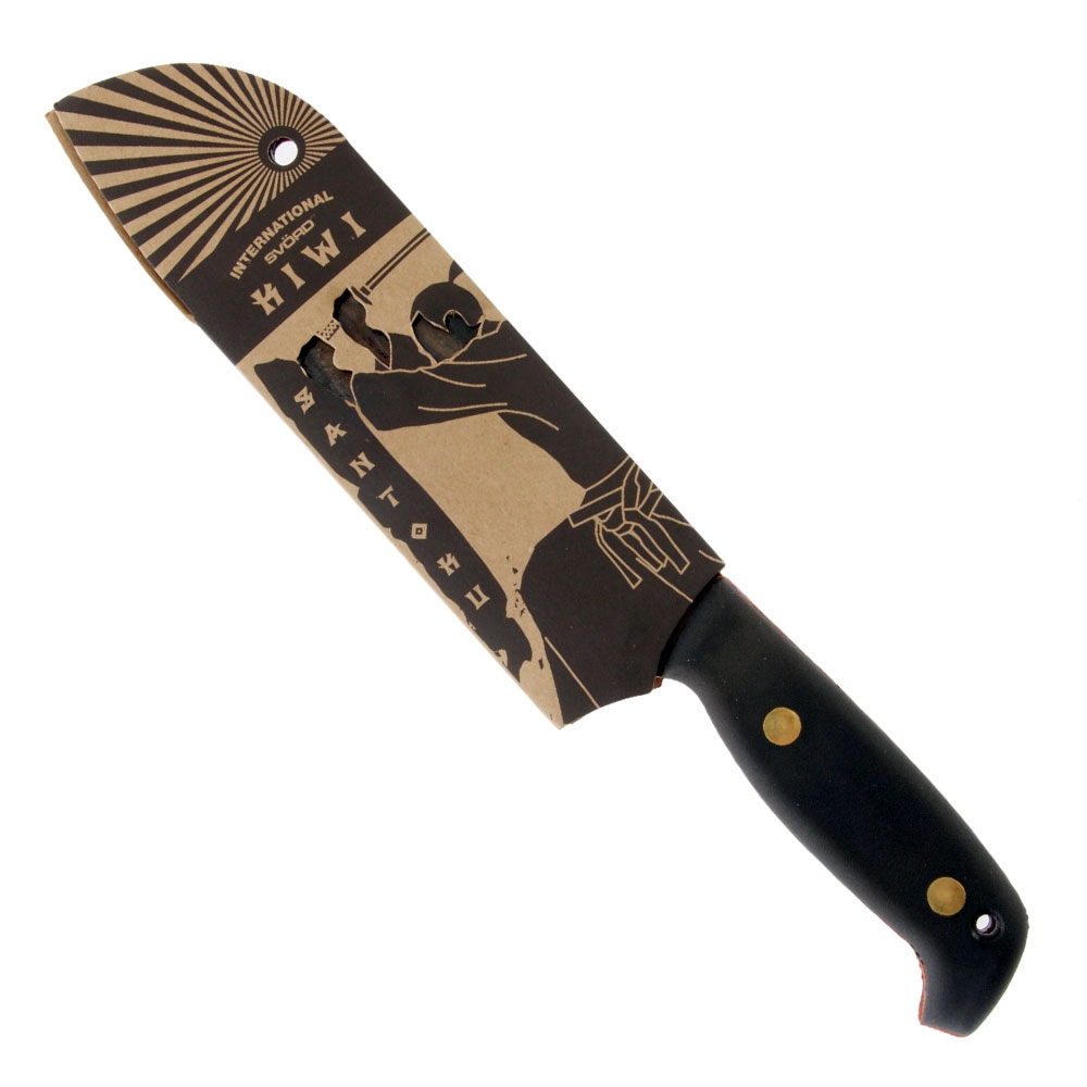 Svord Carbon Steel Kiwi Santoku Knife with Black Handle 18.5cm