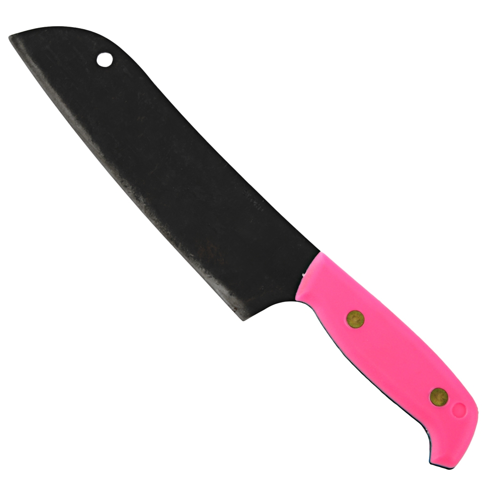 Svord Carbon Steel Kiwi Santoku Knife with Pink Handle 18.5cm