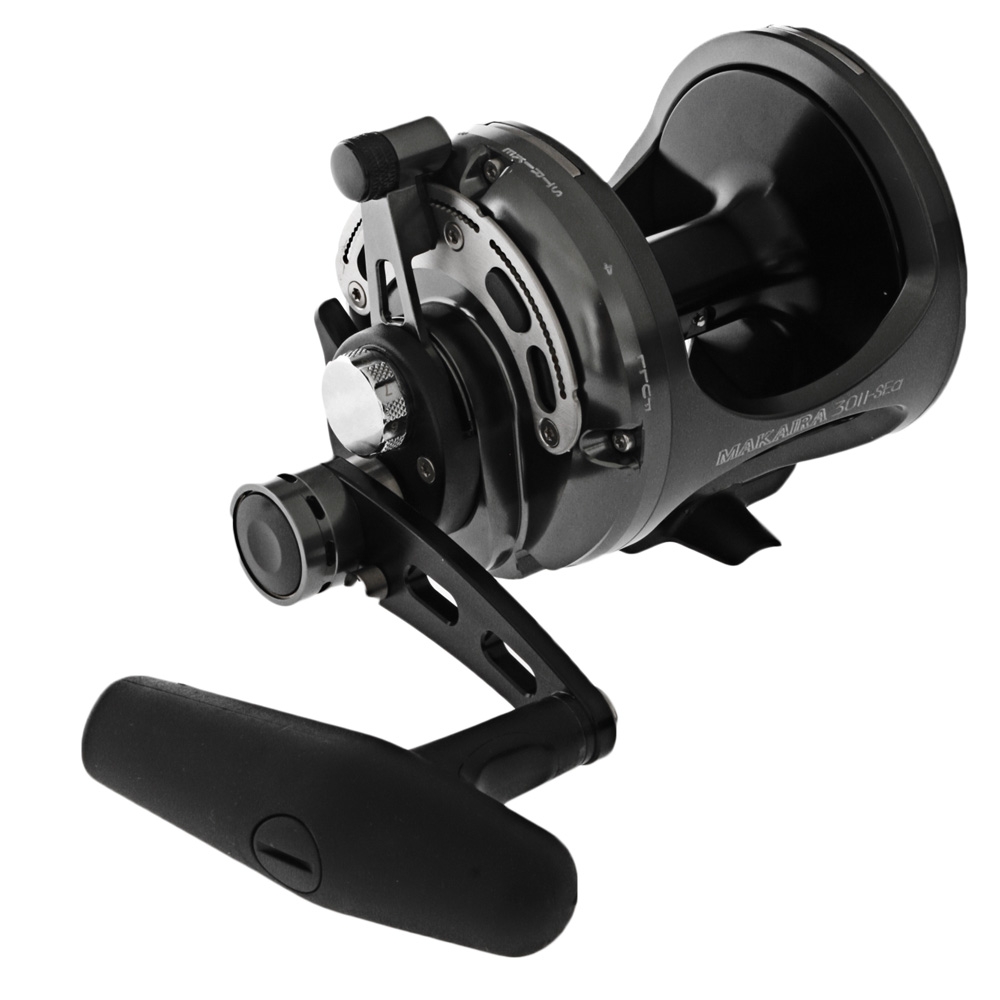 Okuma Makaira 30 SEa 2-Speed Lever Drag Game Reel Gunsmoke