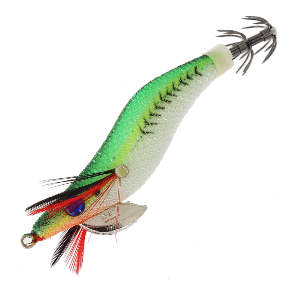 Black Magic Squid Snatcher Squid Jig Lumo Size 2 Black/Green