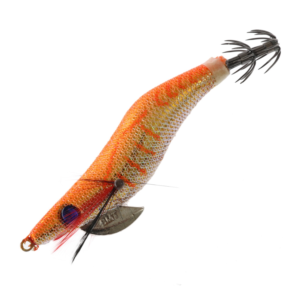Black Magic Squid Snatcher Squid Jig Natural Size 2.5 95mm Orange/Gold