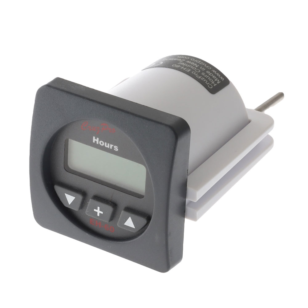 CruzPro EH60 Digital Engine Hours and Elapsed Trip Time Gauge