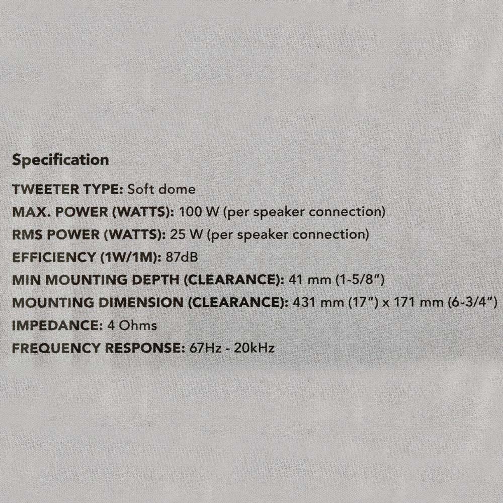 Fusion Sound-Panel All-in-One Shallow Mount Speaker System Black